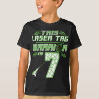 Deze Laser Label Warrior is 7 Gaming 7th Birthday