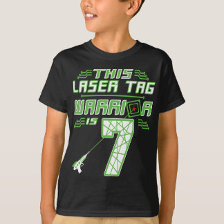 Deze Laser Label Warrior is 7 Gaming 7th Birthday T-shirt