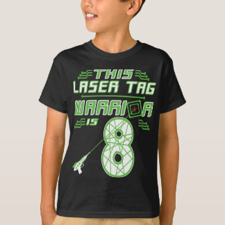 Deze Laser Label Warrior is 8 Gaming 8th Birthday T-shirt