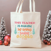 Deze leerkracht heeft Kerstmis gepersonaliseerd Tote Bag