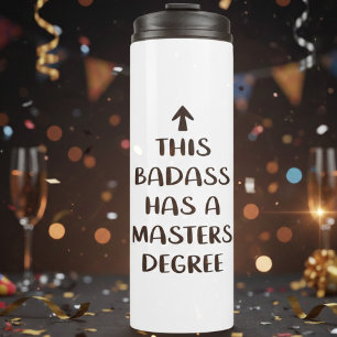 Deze lefgozer heeft een masterdiploma Grappige spr Thermosbeker