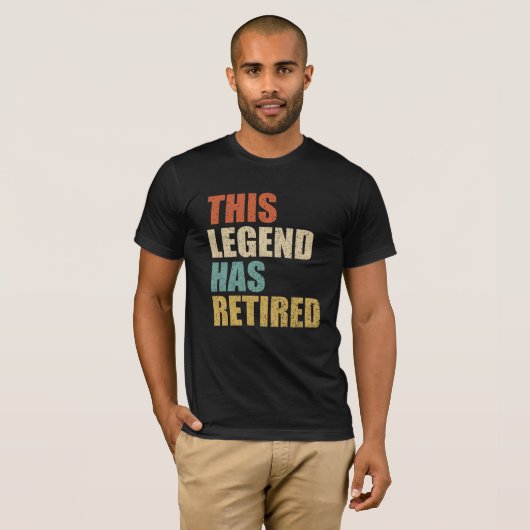Deze legende heeft gepensioneerde grappige  tekst t-shirt (Voorkant volledig)