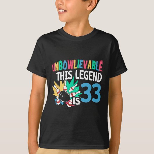 Deze legende is 33 Bowling 33e geboorte T-shirt (Voorkant)