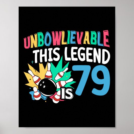 Deze legende is 79 Bowling 79e Geboorte Poster (Voorkant)