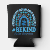 Deze leopard regenboogdruk is een soort autisme-ou blikjeskoeler (Achterkant)