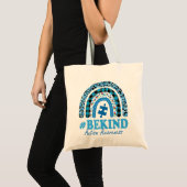 Deze leopard regenboogdruk is een soort autisme-ou tote bag (Voorkant (product))