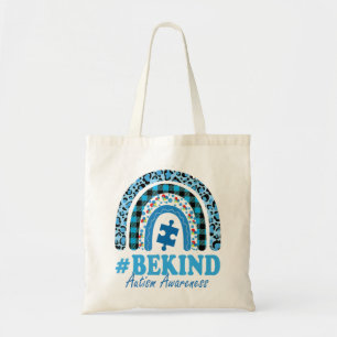 Deze leopard regenboogdruk is een soort autisme-ou tote bag