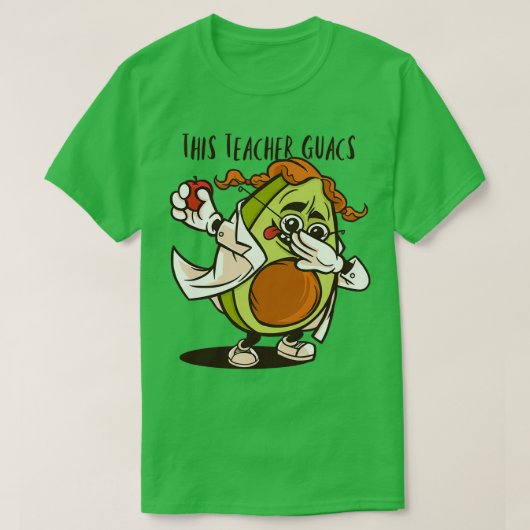 Deze leraar Guacs Funny Dabbing Avocado leraar T-shirt (Design voorkant)