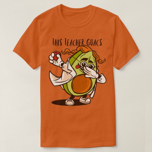 Deze leraar Guacs Funny Dabbing Avocado Teacher C T-shirt (Design voorkant)