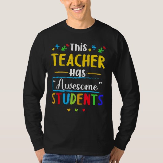 Deze leraar heeft Geweldige kennis van studenten T-shirt (Voorkant)