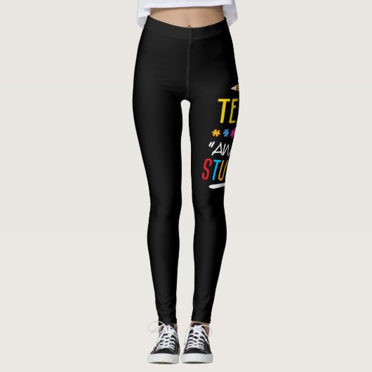 Deze leraar heeft Geweldige studenten Leggings (Voorkant)