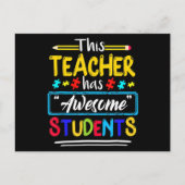 Deze leraar heeft Geweldige studenten Puzzle Autis Briefkaart (Voorkant)