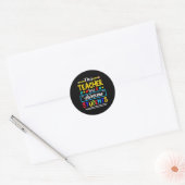 Deze leraar heeft Geweldige studenten Puzzle Autis Ronde Sticker (Envelop)