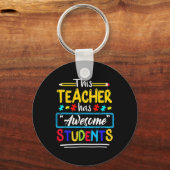 Deze leraar heeft Geweldige studenten Puzzle Autis Sleutelhanger (Voorkant)