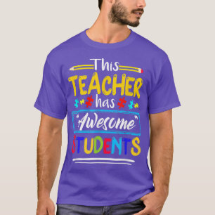 Deze leraar heeft Geweldige studenten Puzzle Autis T-shirt