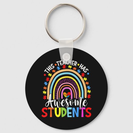 Deze leraar heeft Geweldige studenten Regenboogaut Sleutelhanger (Voorkant)