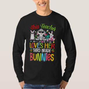 Deze leraar houdt van haar derde klas gebaren blij t-shirt