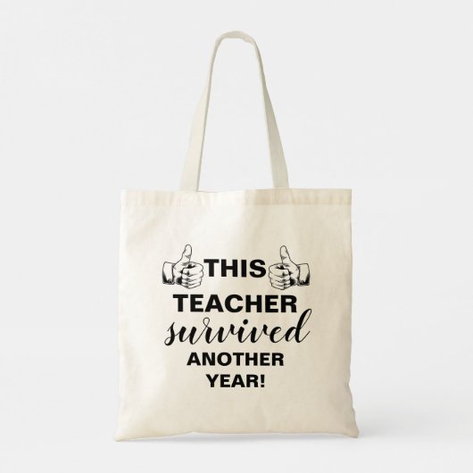 Deze leraar overleefde een jaar mode tote bag (Achterkant)
