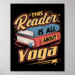 Deze lezer gaat helemaal over yoga-boekliefhebber poster