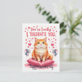 💘🐈Deze Liefde Tolereren Feestdagenkaart (Staand voorkant)