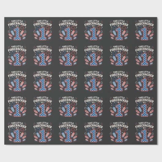 Deze Little Firecracker is 1 Verjaardag 4 juli Cadeaupapier (Vlak)