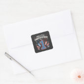 Deze Little Firecracker is 1 Verjaardag 4 juli Vierkante Sticker (Envelop)