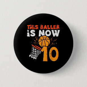 Deze Ller Is Nu 10 Sketll 10e Verjaardag Bday Jong Ronde Button 5,7 Cm