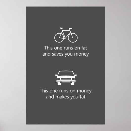 Deze loopt op vet en bespaart je geld... poster (Voorkant)