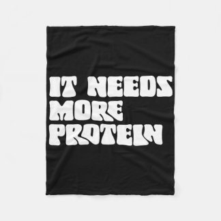 Deze maaltijd heeft meer eiwit liefhebber bodybuil fleece deken