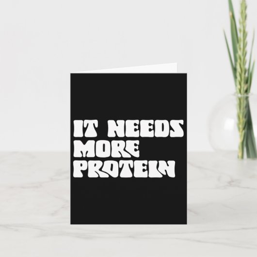 Deze maaltijd heeft meer eiwit liefhebber bodybuil kaart (Voorkant)