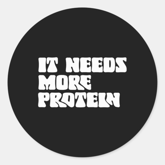 Deze maaltijd heeft meer eiwit liefhebber bodybuil ronde sticker (Voorkant)