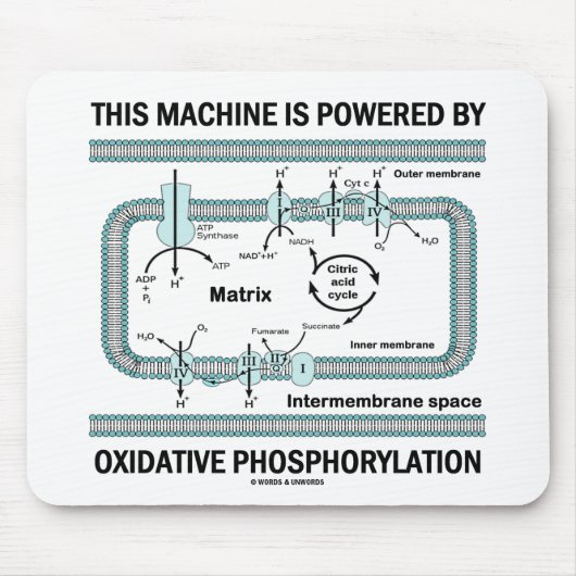 Deze machine aangedreven door oxidatieve fosforyle muismat (Voorkant)