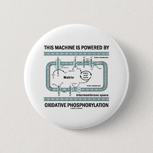 Deze machine aangedreven door oxidatieve fosforyle ronde button 5,7 cm (Voorkant)