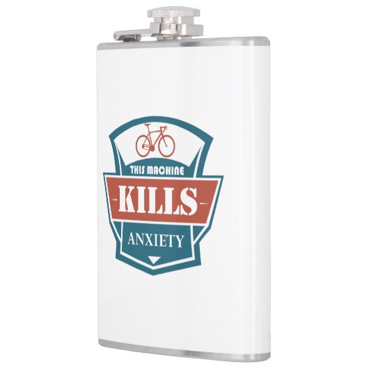 Deze machine doodt angst heupfles (Links)