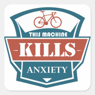 Deze machine doodt angst vierkante sticker