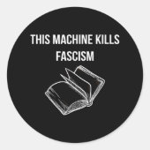 Deze machine doodt fascisme - Boeklezing - Anti Ronde Sticker (Voorkant)