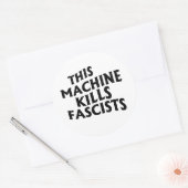 Deze machine doodt fascisten ronde sticker (Envelop)