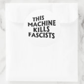 Deze machine doodt fascisten ronde sticker (Tas)