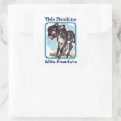 Deze machine doodt fascisten vierkante sticker (Tas)