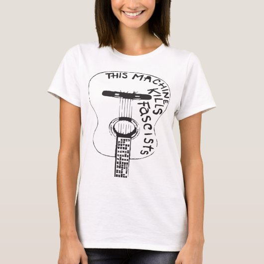 Deze machine doodt fascisten Woody Guthrie Anti Fa T-shirt (Voorkant)