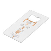 deze machine doodt stress creditkaart flessenopener (Achterkant Gekanteld)