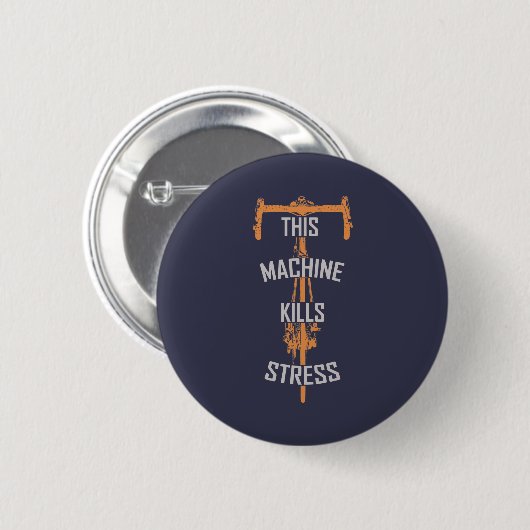 deze machine doodt stress ronde button 5,7 cm (Voorkant /achterkant)