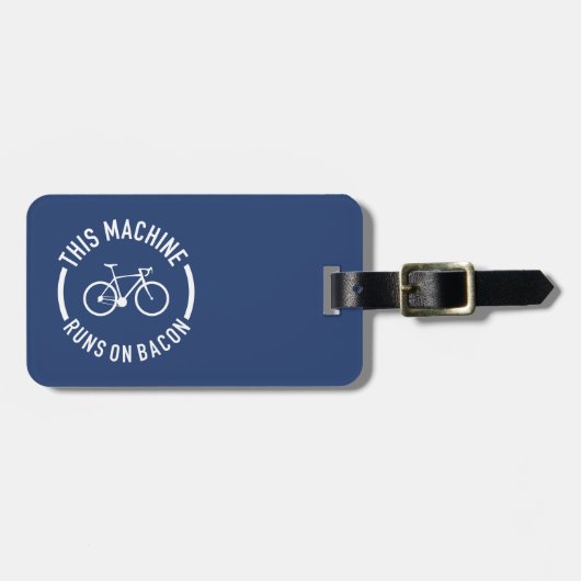 Deze machine draait op Bacon Bagagelabel (Voorkant horizontaal)