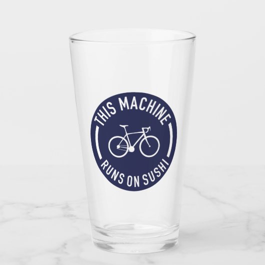 Deze machine draait op een sushi fiets glas (Voorkant)