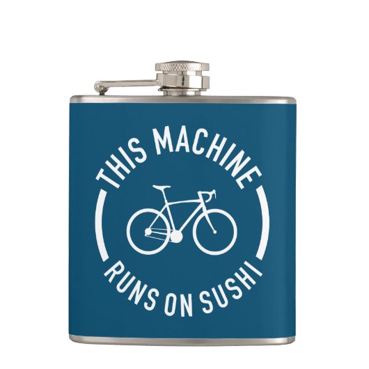 Deze machine draait op een sushi fiets heupfles (Voorkant)