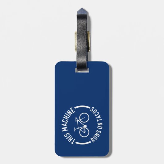 Deze machine draait op taco's bagagelabel (Achterkant verticaal)