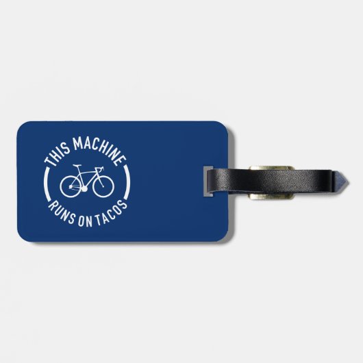 Deze machine draait op taco's bagagelabel (Achterkant horizontaal)