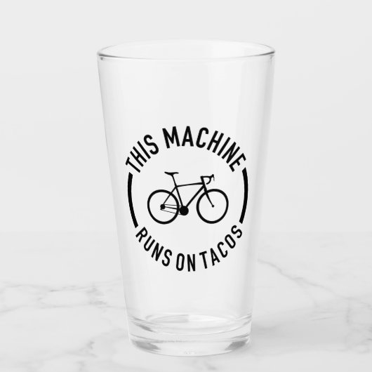 Deze machine draait op taco's glas (Voorkant)