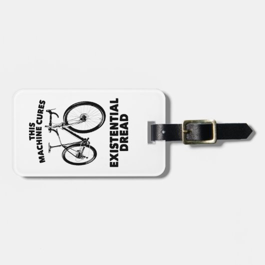 Deze machine geneest existentiële gevreesde fiets bagagelabel (Voorkant horizontaal)