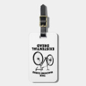 Deze machine geneest existentiële gevreesde fiets bagagelabel (Voorkant verticaal)